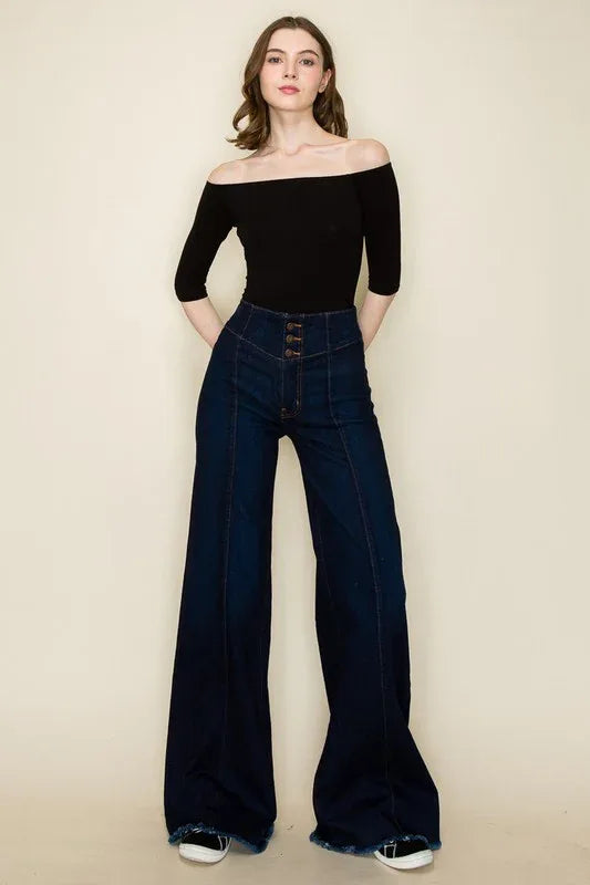 Wide leg, denim pants, jeans, western - Western Grace Collective