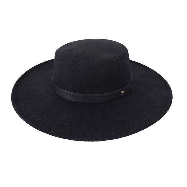 CLASSIC LEATHER BAND FEDORA - Western Grace Collective