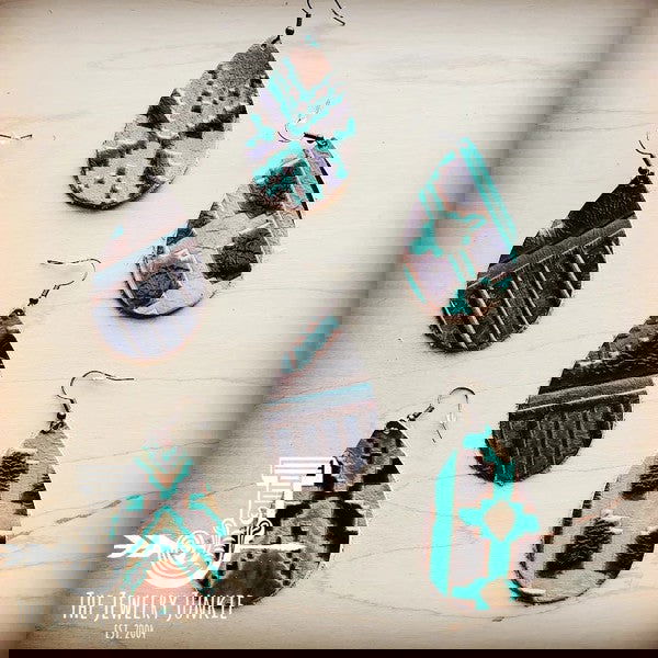 Large Teardrop Earrings in Navajo - Western Grace Collective