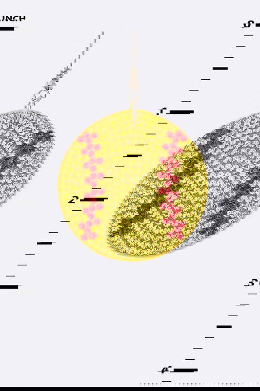 Rhinestone Softball Pillow Earrings - Western Grace Collective