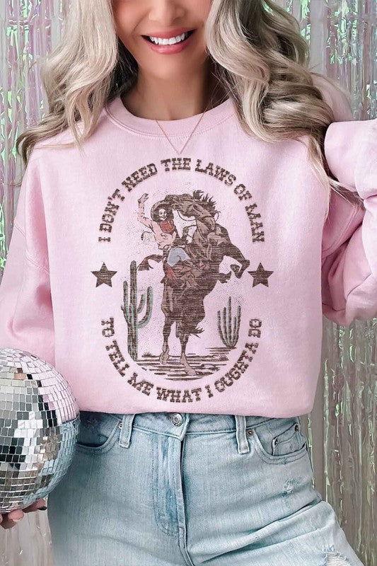 WESTERN COWGIRL OVERSIZED SWEATSHIRT - Western Grace Collective