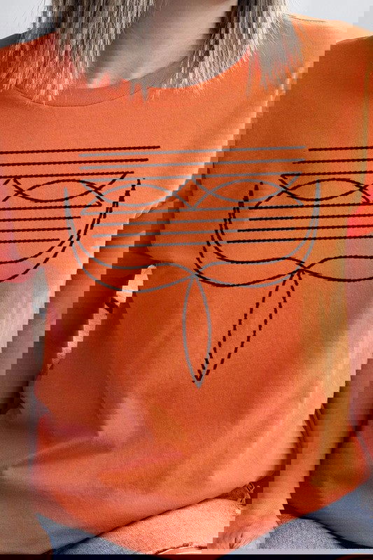 Western Boot Stitch Graphic T Shirts - Western Grace Collective