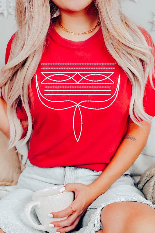Western Boot Stitch Graphic T Shirts - Western Grace Collective