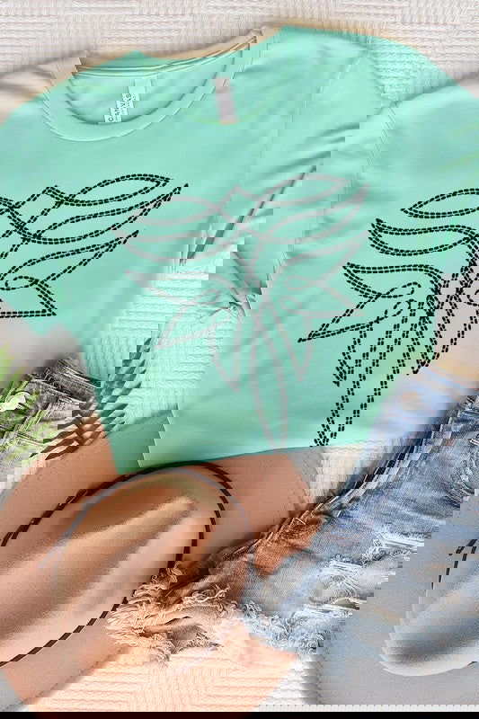 Western Boot Stitch Graphic T Shirts - Western Grace Collective