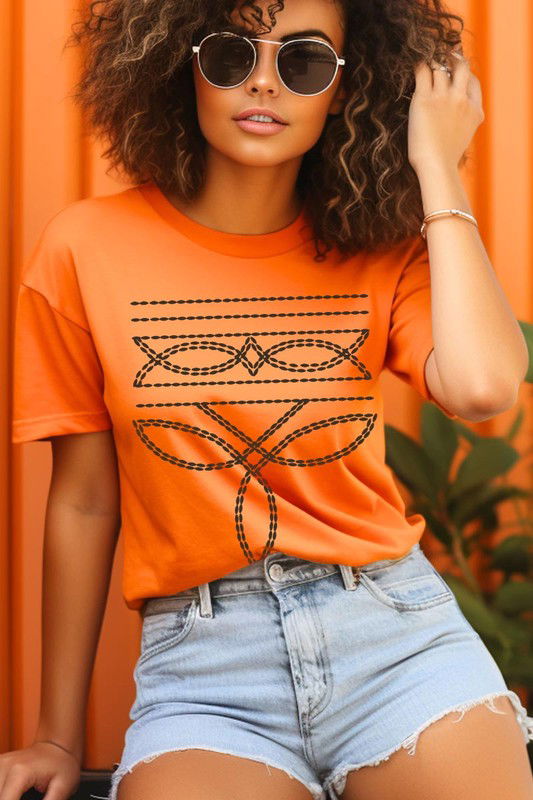 Western Boot Stitch Graphic T Shirts - Western Grace Collective