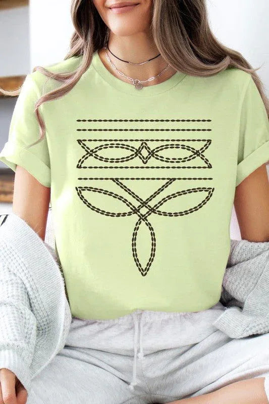 Western Boot Stitch Graphic T Shirts - Western Grace Collective