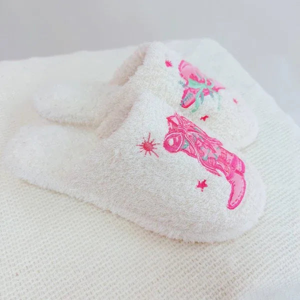 Western Whimsy Coziest Lounge Slippers - Western Grace Collective