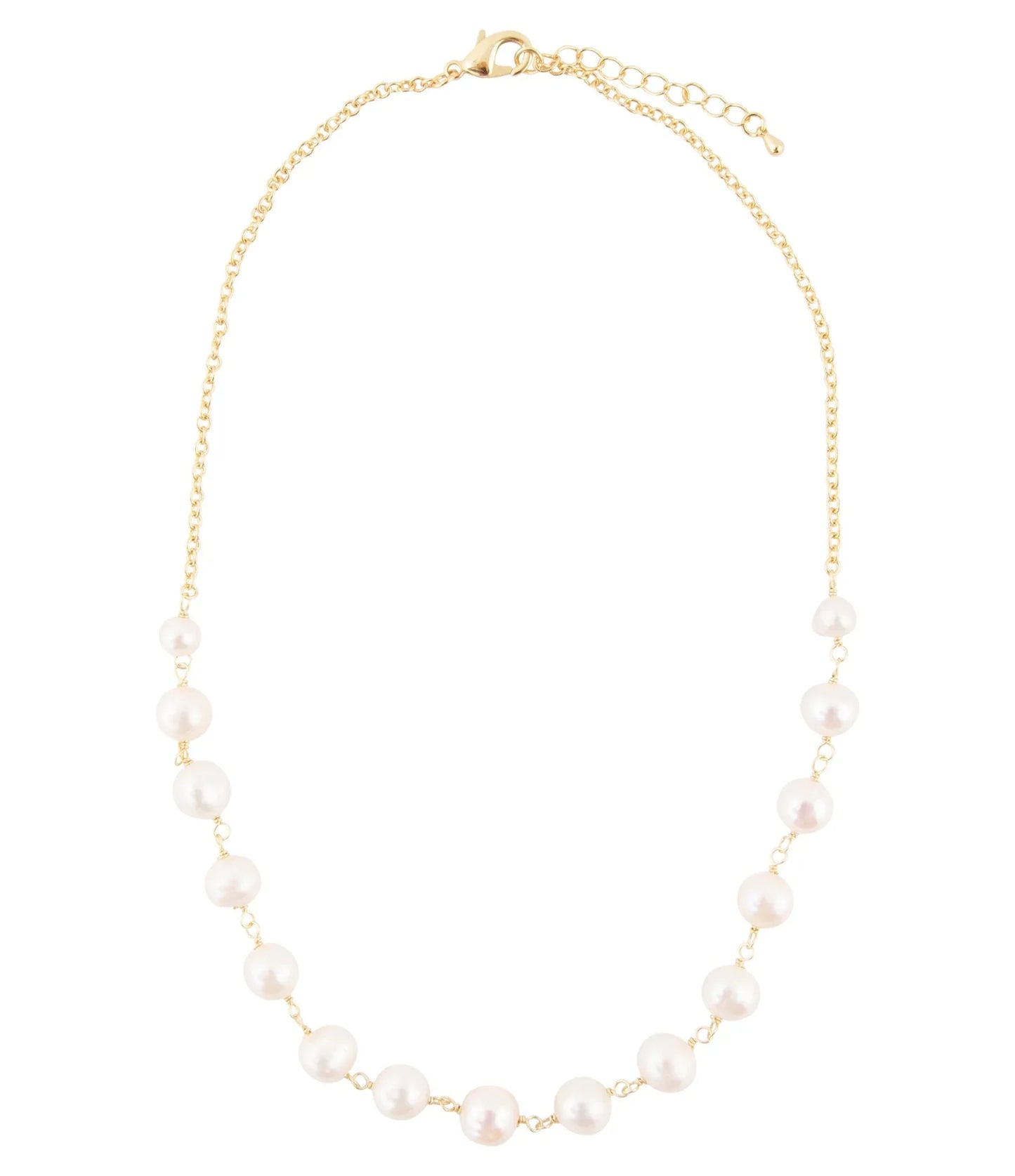 Golden Chain and White Pearl Necklaces - Western Grace Collective