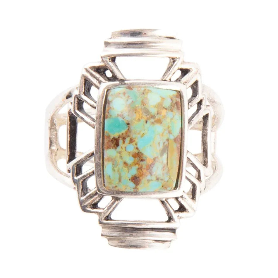 Native Sky Blue Turquoise and Sterling Silver Ring - Western Grace Collective