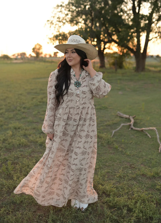 Lasso Chiffon Prairie Dress