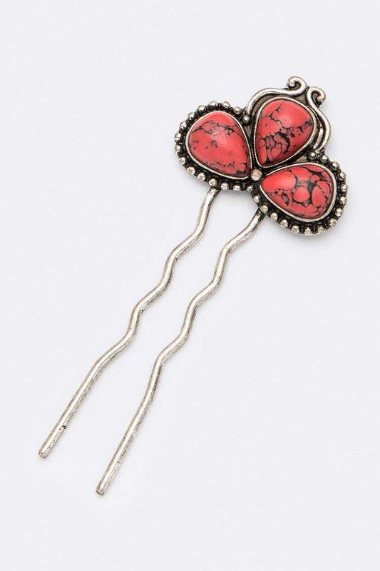 Genuine Stone Western Iconic Hair Stick