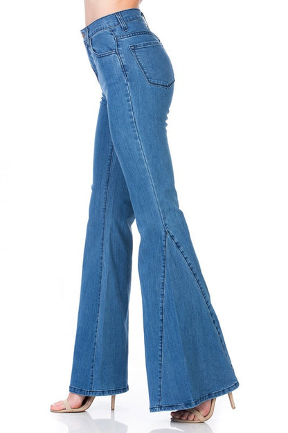 High Waist Denim flare Wide Leg bell bottom jeans