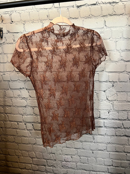 Lace Short Sleeve Top
