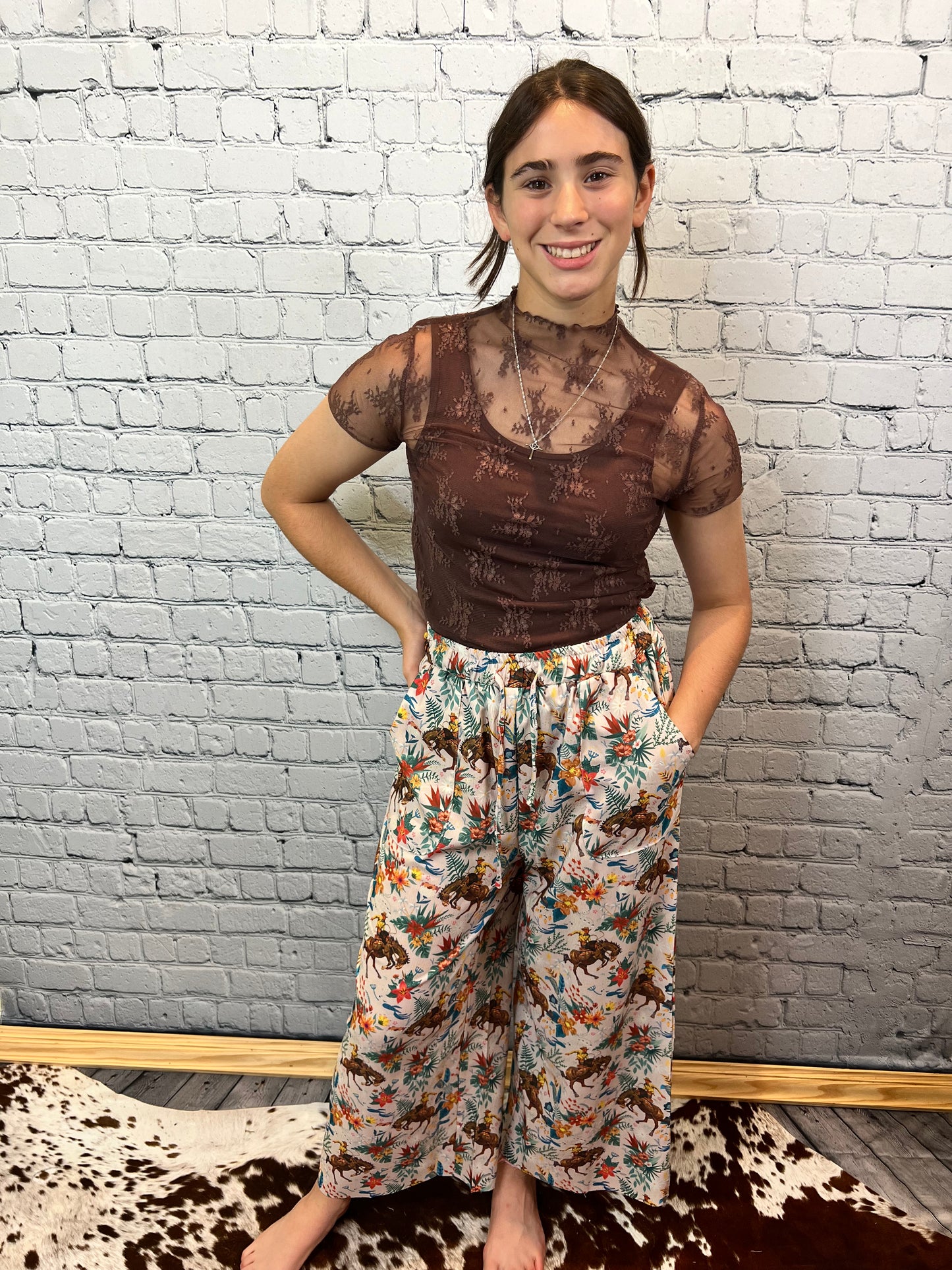 Lace Short Sleeve Top