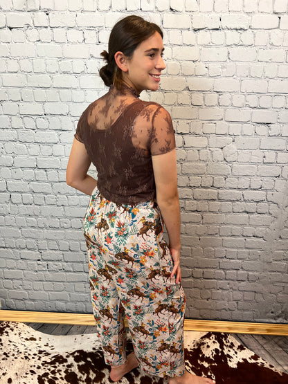 Lace Short Sleeve Top