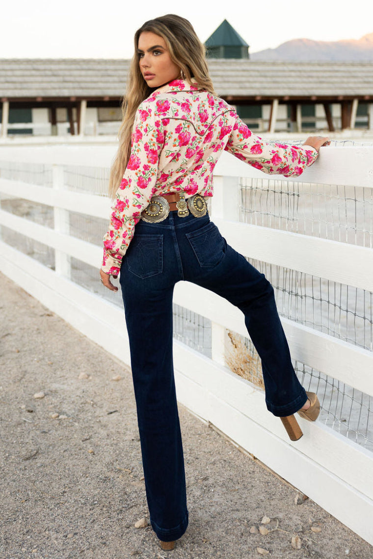 Wild Rose Button Up