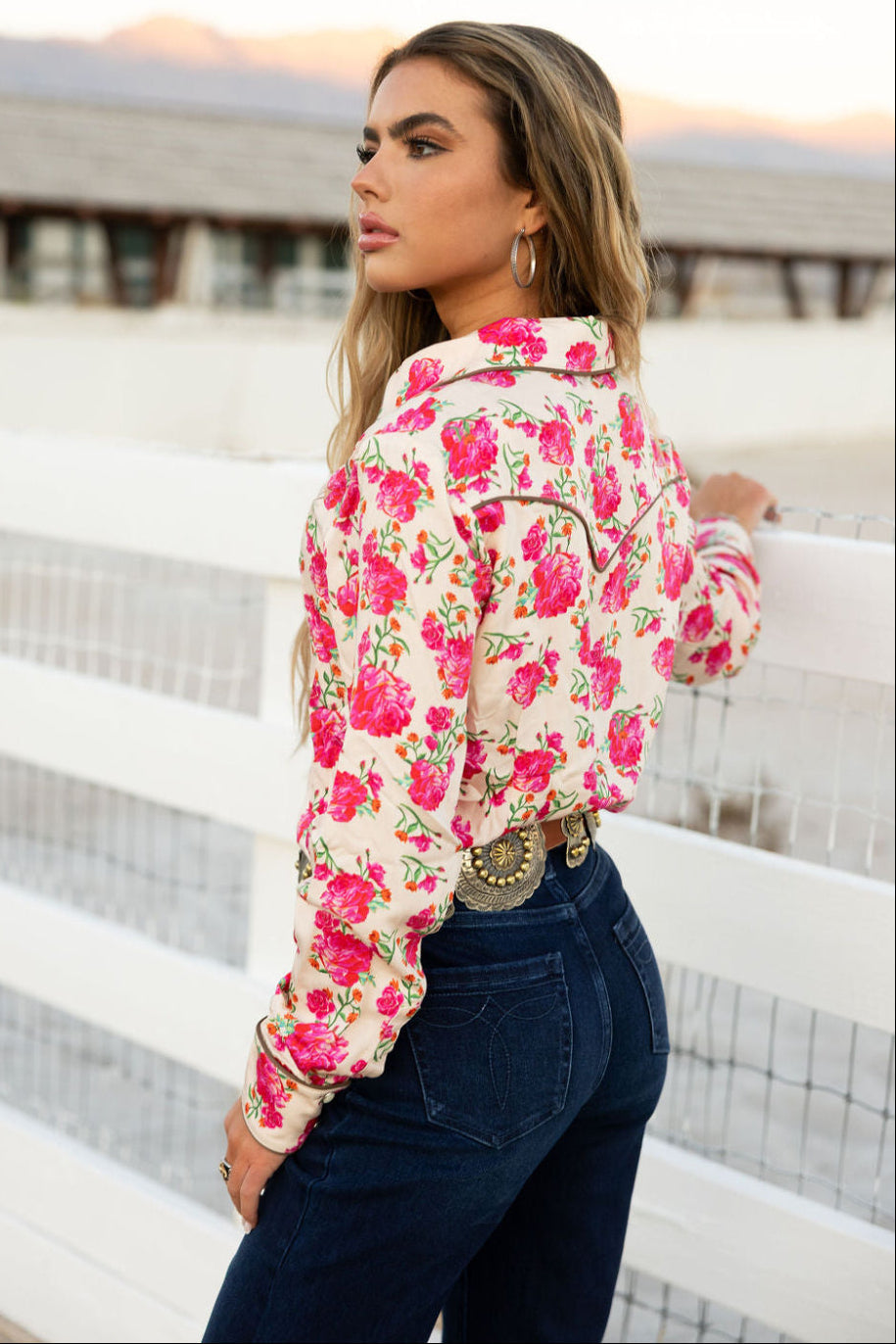 Wild Rose Button Up