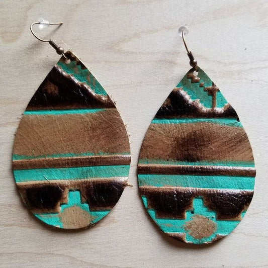 Large Teardrop Earrings in Navajo - Western Grace Collective