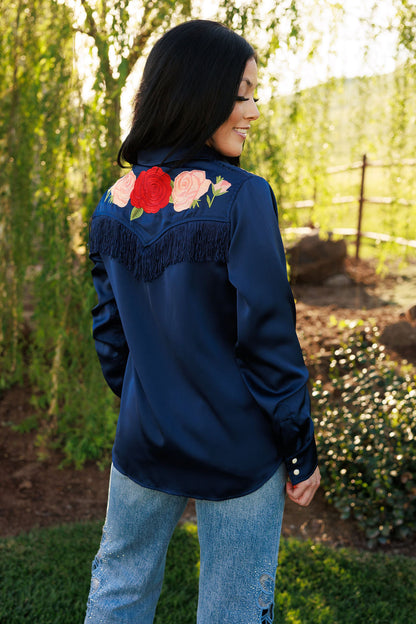 Dark Navy Button Up
