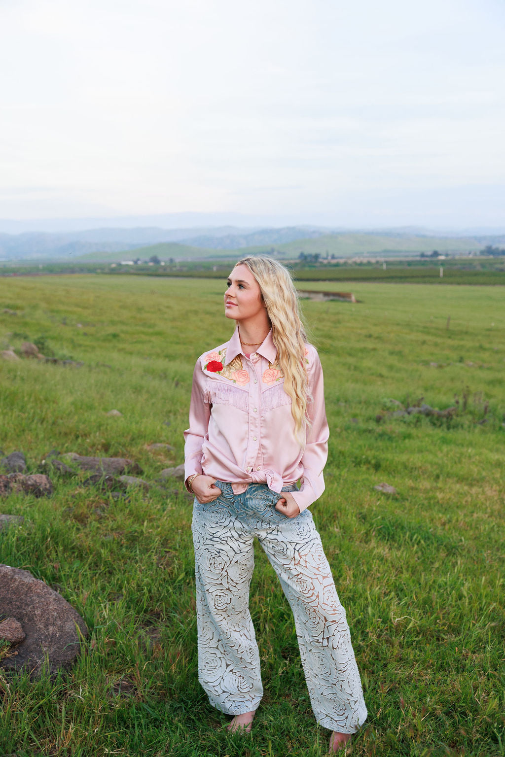 Pale Pink Button Up