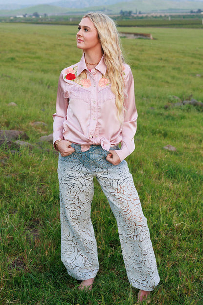 Pale Pink Button Up