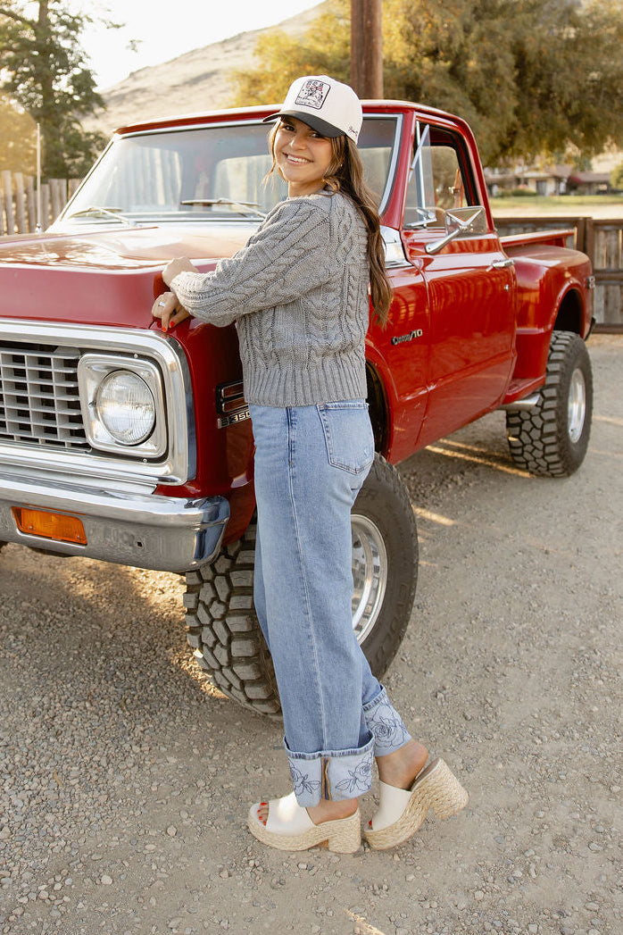 Rowdy Rose Cuff Jeans