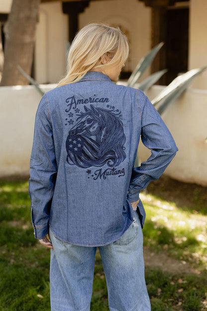 American Mustang Button Up