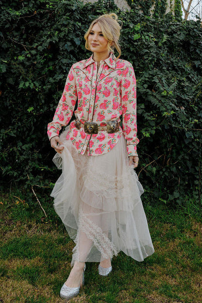 Wild Rose Button Up