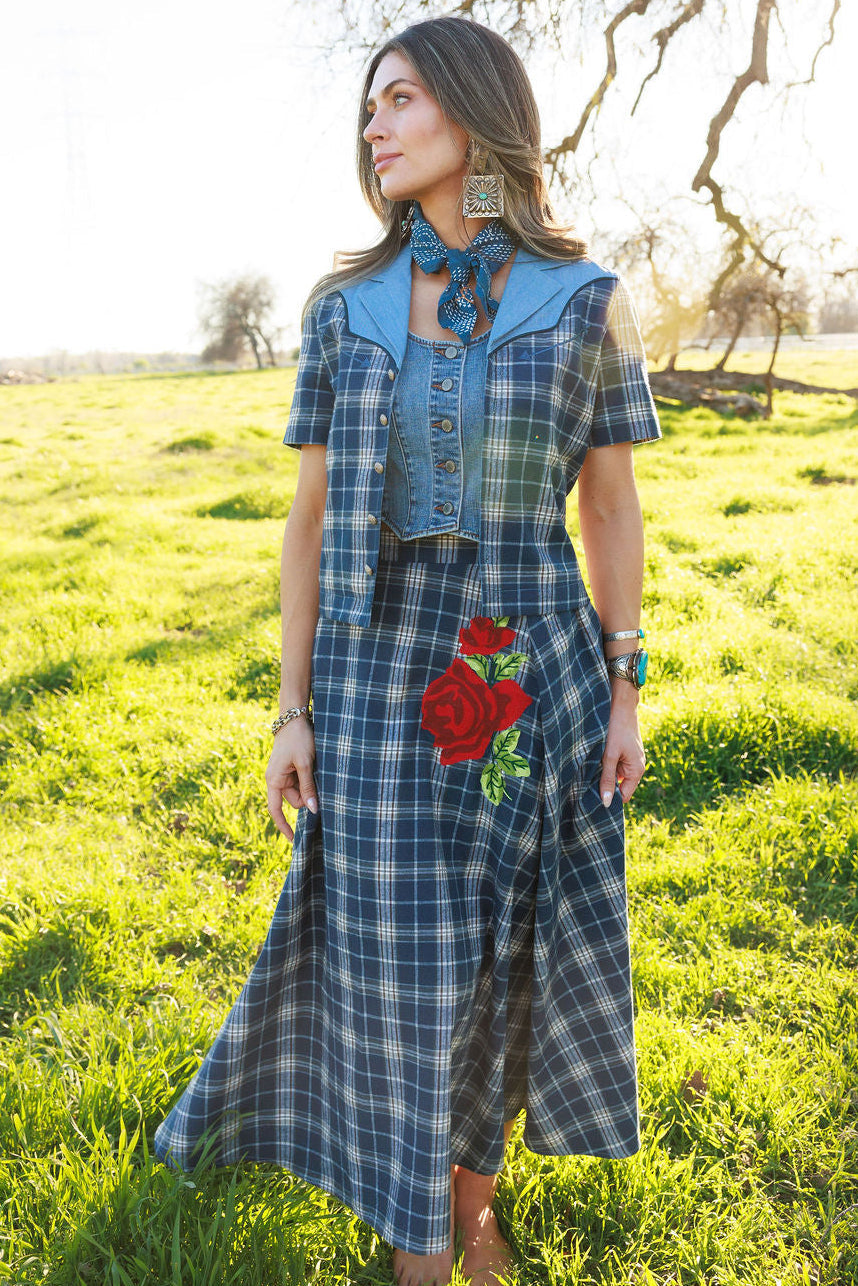 Sweet Blue Rodeo Skirt