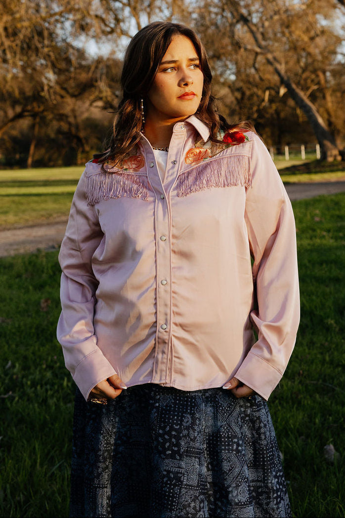 Pale Pink Button Up