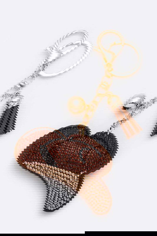 Rhinestone Cowboy Hat Pillow Key Chain - Western Grace Collective
