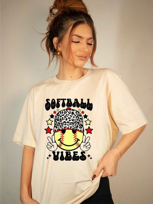 Softball Vibes Softstyle Tee - Western Grace Collective