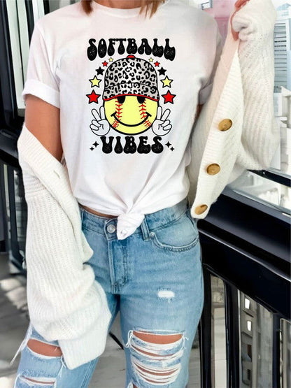 Softball Vibes Softstyle Tee - Western Grace Collective