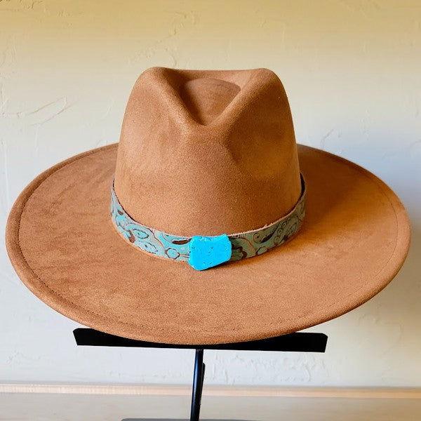 Napolis Turq and Brown Hat Band Only w/ Turq Slab - Western Grace Collective