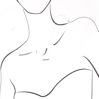 Dainty Azurite Bar Necklace