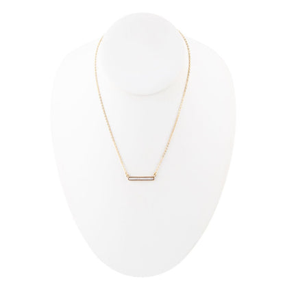 Dainty Botswana Agate Bar Necklace