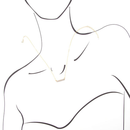 Dainty Botswana Agate Bar Necklace