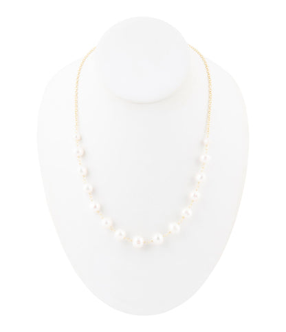 Golden Chain and White Pearl Necklaces
