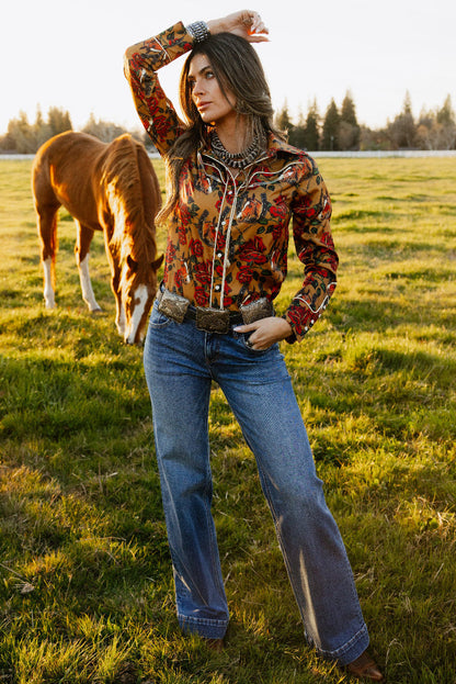 Horses & Horseshoes Button Up