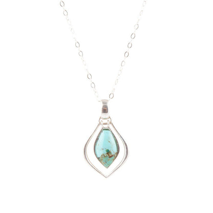 Melita Blue Turquoise and Sterling Silver Necklace