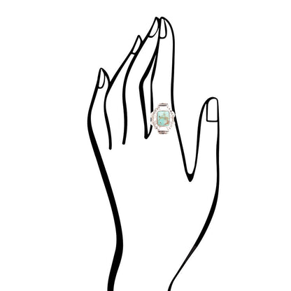 Native Sky Blue Turquoise and Sterling Silver Ring